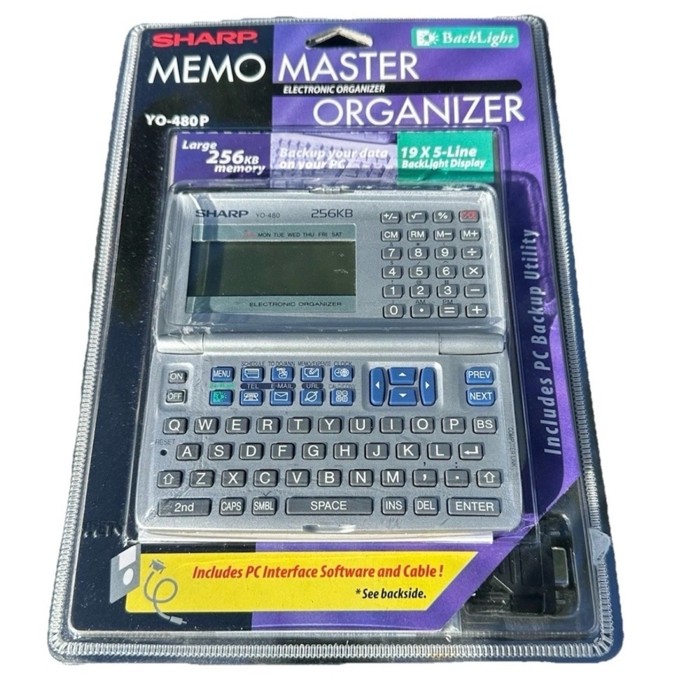 VTG SHARP MEMO MASTER ELECTRONIC ORGANIZER & CALCULATOR YO-480P New